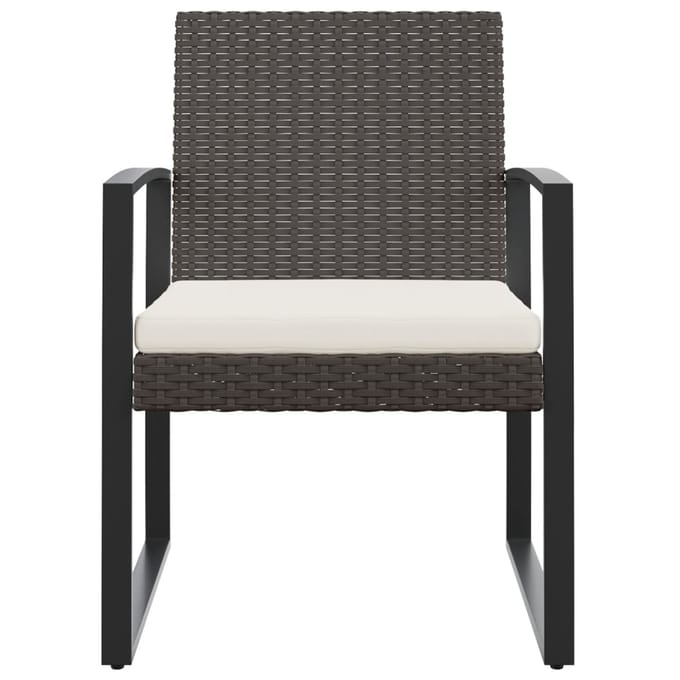 vidaXL - Tuinstoelen - 2 - st - polypropeen - rattan - bruin