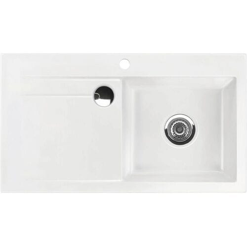 Systemceram Keradomo Stema 90 built-in sink right with excenter operation, incl. tap hole 505202-12