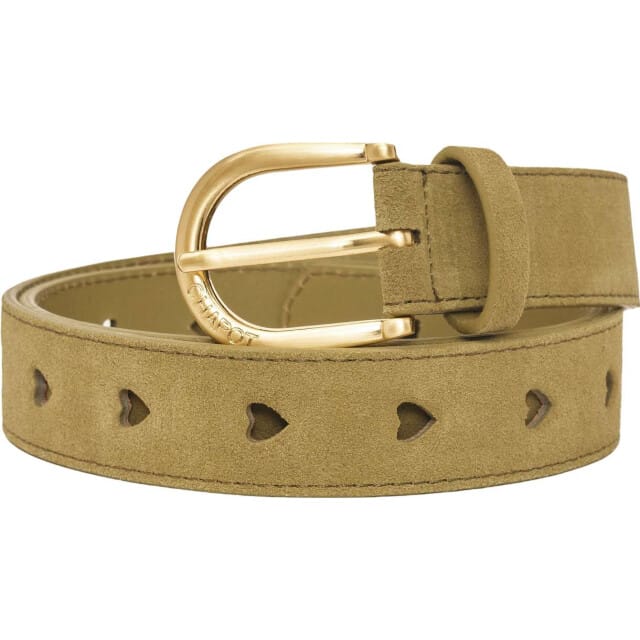 Fabienne Chapot Cut It Out Heart Belt Martini Olive Maat: 105 | Riemen Outlet | Dames | Groen