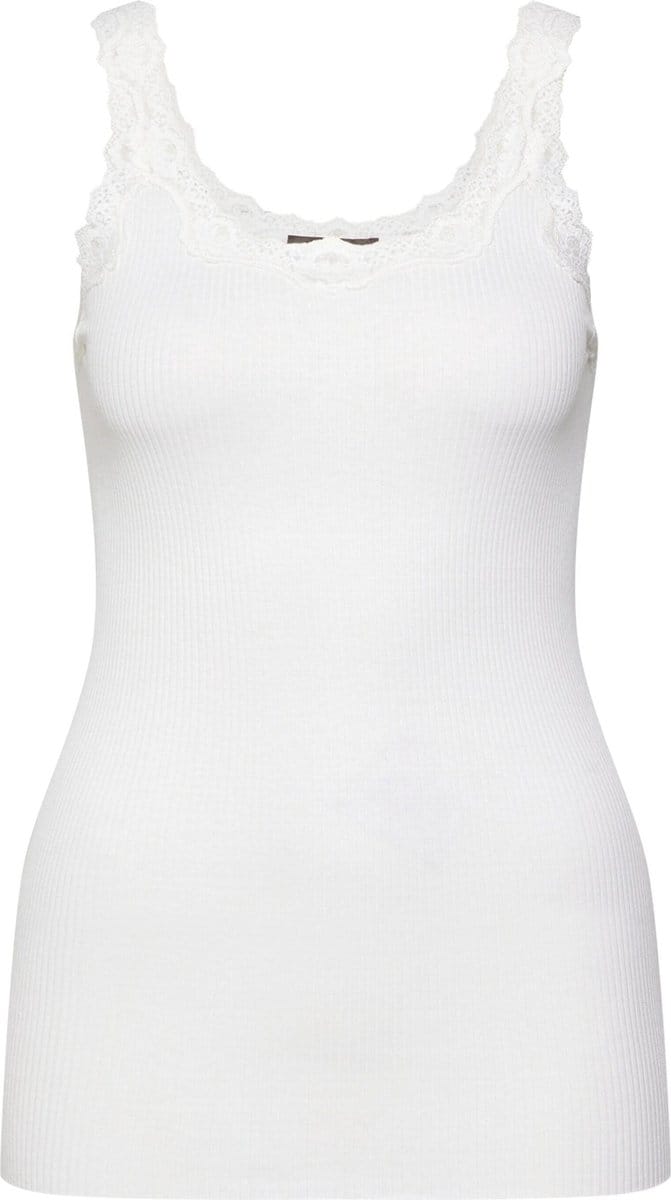 Rosemunde Babette Deep Back Silk Top Dames - Topjes - Wit - Maat S