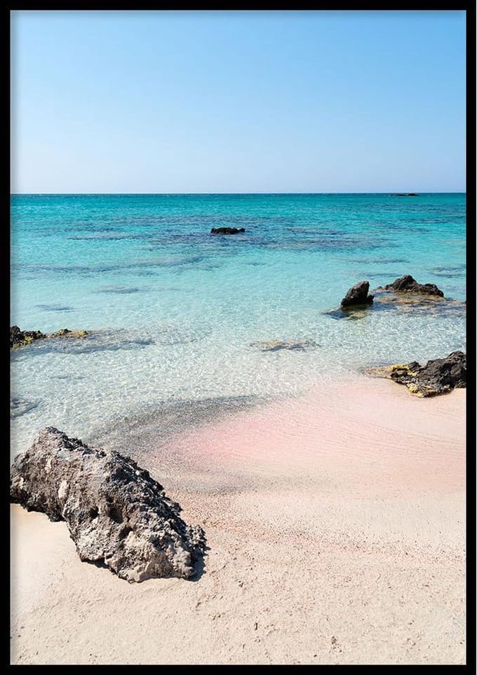 Poster Elafonissi - 30x40 cm - Natuur Poster - WALLLL