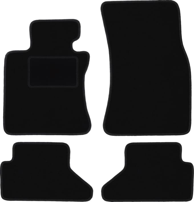 Zwarte velours vloermatten voor: BMW 6 E64 cabriolet (2003-2010)