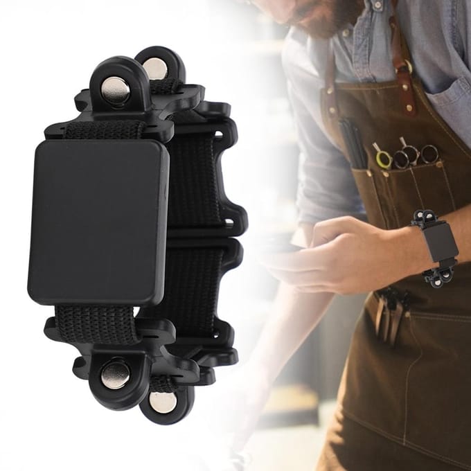 Magnetische Clip& Speld Armband Kappers Styling Salon Barbershop Gereedschap black