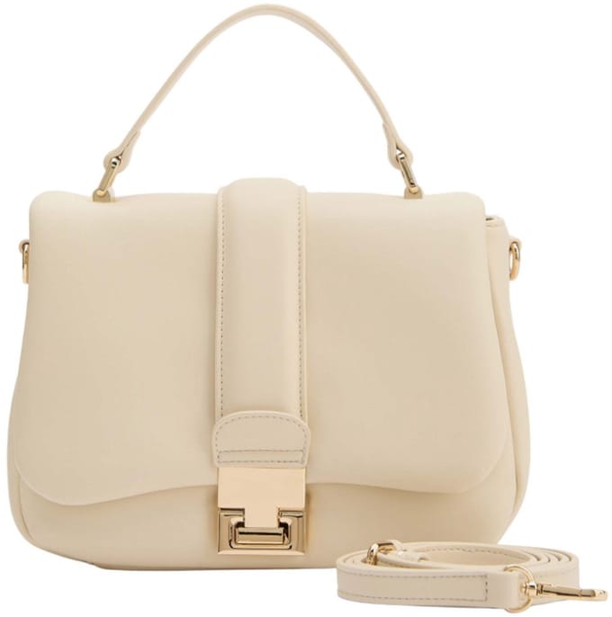 SEIDENFELT MANUFAKTUR Handtas Schoudertas Evje Top Handle Bag Cream Crème