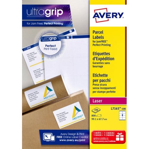 Etiket avery l7165-100 99.1x67.7mm wit 800 Etiketten