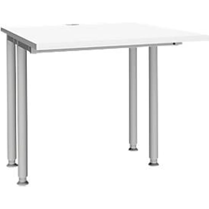 Schäfer Shop Genius bureau MODENA FLEX, breedte 800 mm, aan beide zijden ingekort, wit