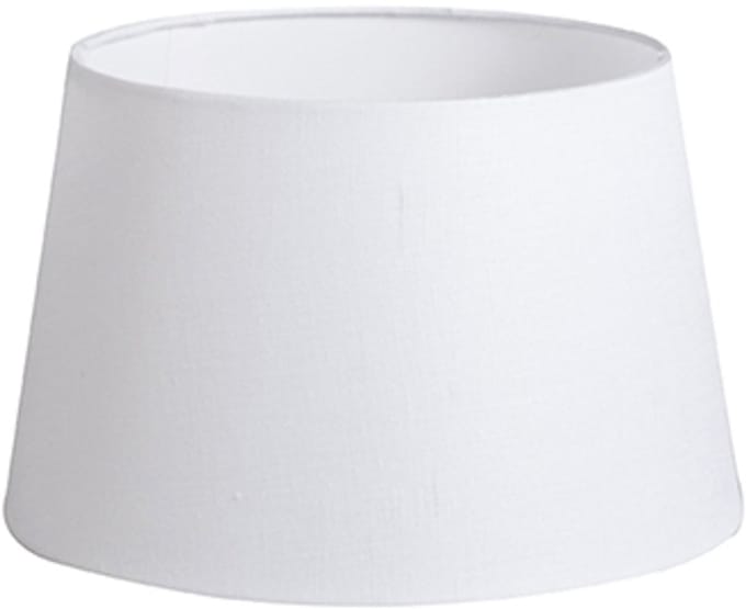 QAZQA rond schuin linnen - Lampenkap - Ø 250 mm - Wit -