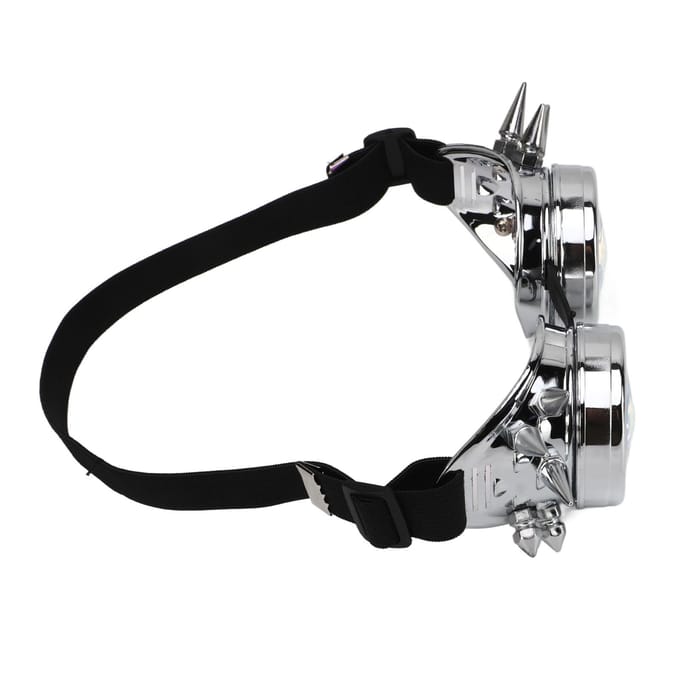 Steampunk Bril Retro PC ABS met Elastische Band Kaleidoscoop Rave Bril voor Feest Glans Zilver gray