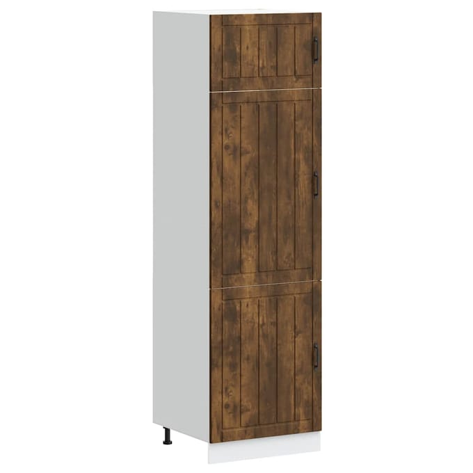 vidaXL - Keukenkast - Lucca - bewerkt - hout - gerookt - eikenkleurig