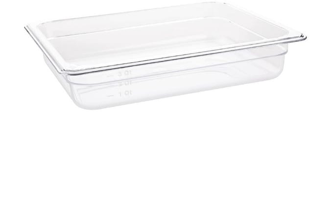 Vogue polycarbonaat bak transparant GN 1/2 65mm