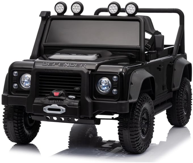 Land Rover Defender 110 SVX Oldtimer 12V kinderauto Zwart
