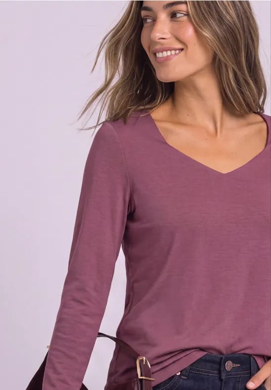 Longsleeve met vierkante hals