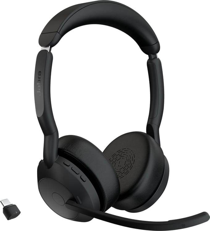 Jabra Evolve2 - Draadloze Headset - Bluetooth - USB-C - Zwart
