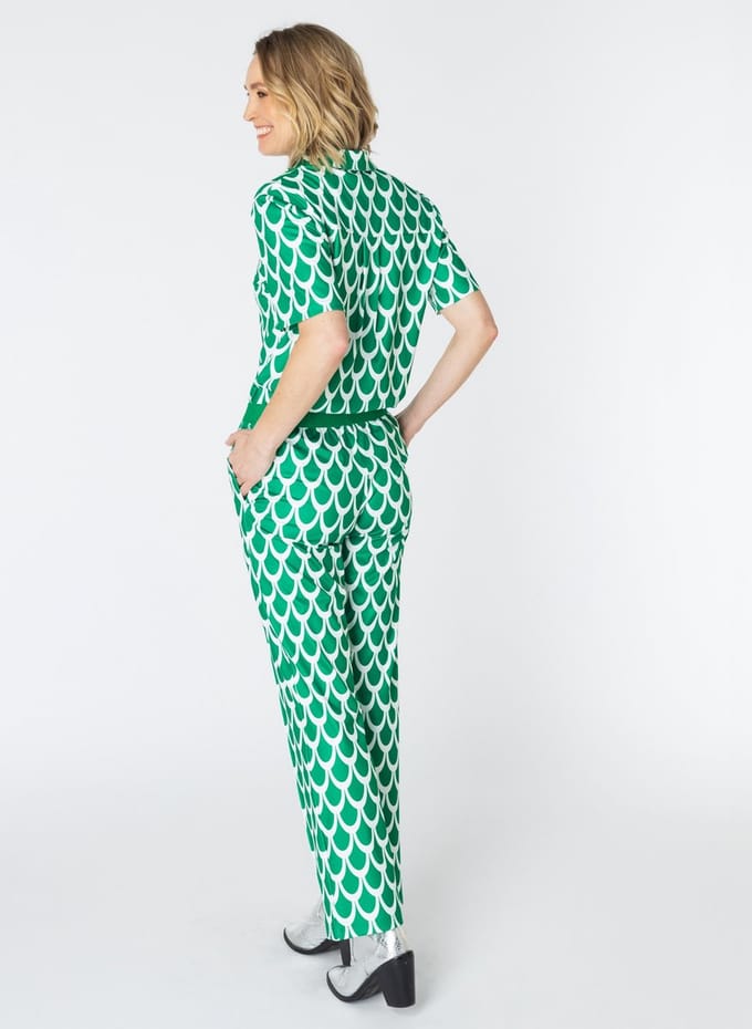 ES&SY Neda Blouses - Tropic Green/Multi-C - maat 40