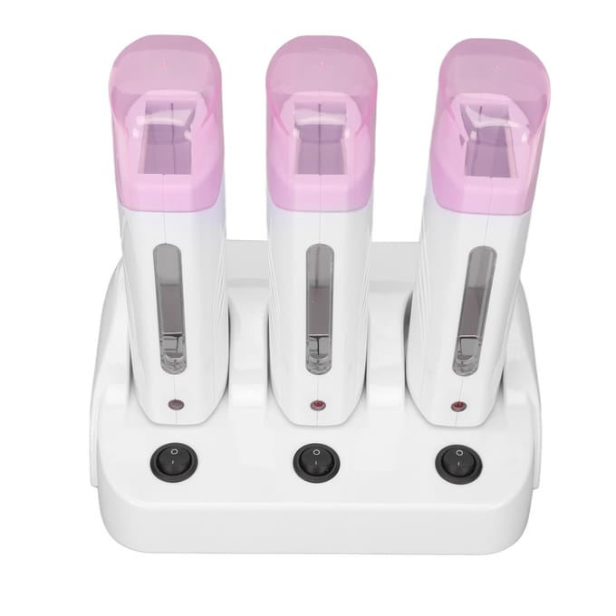 3 stuks Epilator Machine Set Draagbare Elektrische Ontharing Wax Epilator Machine Kit voor Reizen EU EU PLUG white