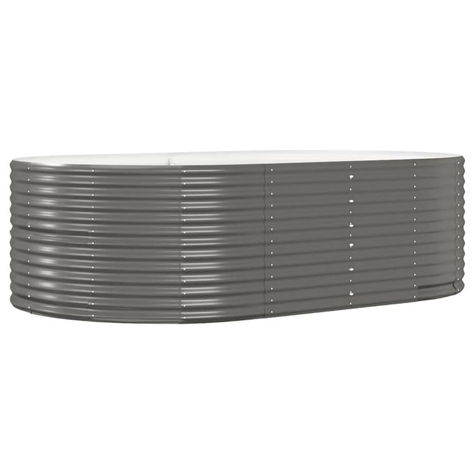 vidaXL - Plantenbak - 212x140x68 - cm - gegalvaniseerd - staal - grijs