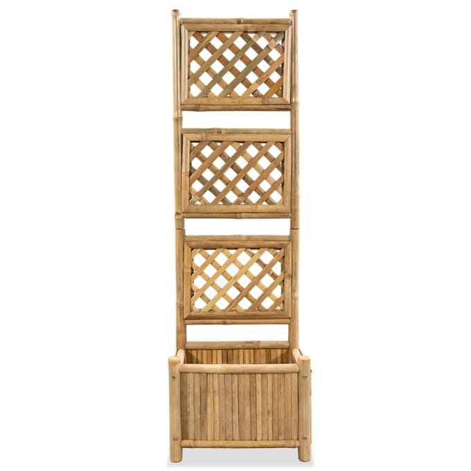 vidaXL - Plantenbak - verhoogd - met - rek - 40 - cm - bamboe