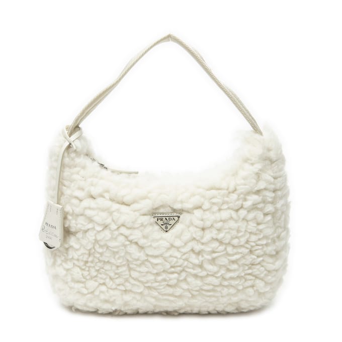 Mini Shearling Zip Hobo   schoudertas