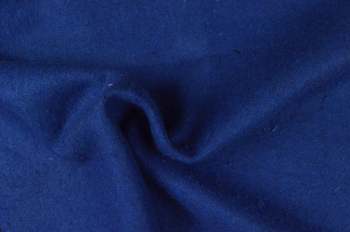 30 meter wol stof - Kobaltblauw - 78% polyester - 22% wol