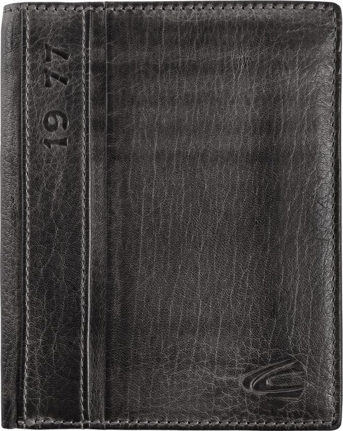 camel active Leren portemonnee Melbourne High Wallet Black zwart