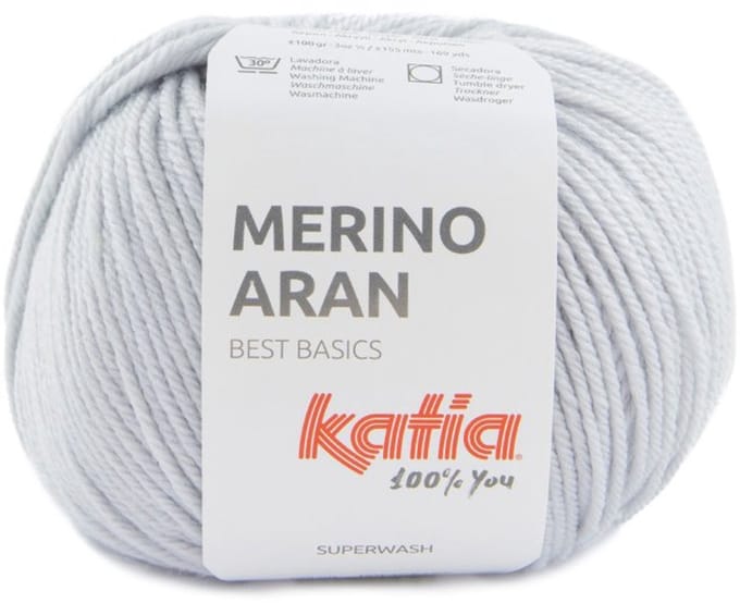 Katia Merino Aran - 98 blauwgrijs - Merinogaren