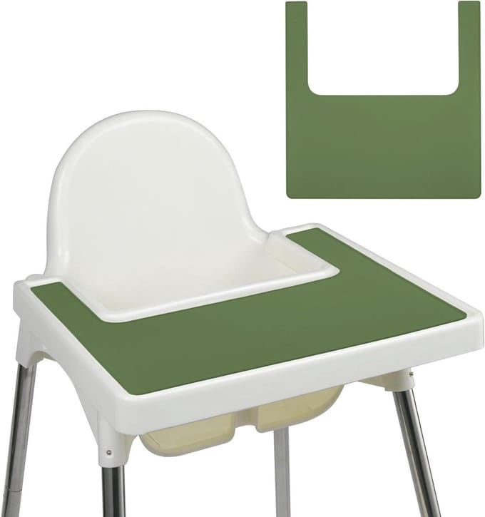 Flexibele Siliconen Placematten voor Kinderstoelen, Gemakkelijk Schoon te Maken
