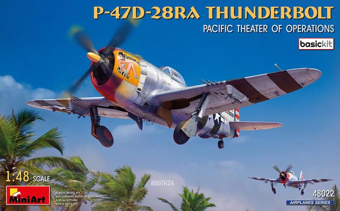 MiniArt Modelbouwpakket Vliegtuigen - 48022 P-47D-28RA Thunderbolt Vliegtuig - Pacific Theater of Operations - Basic Kit Plastic - 1:48 - Modelbouw