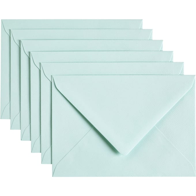 Envelop Papicolor C6 114x162mm zeegroen pak à 6 stuks