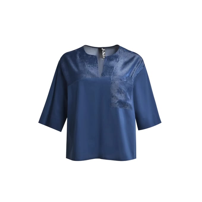 Dames blouse met borstzak Mat Fashion