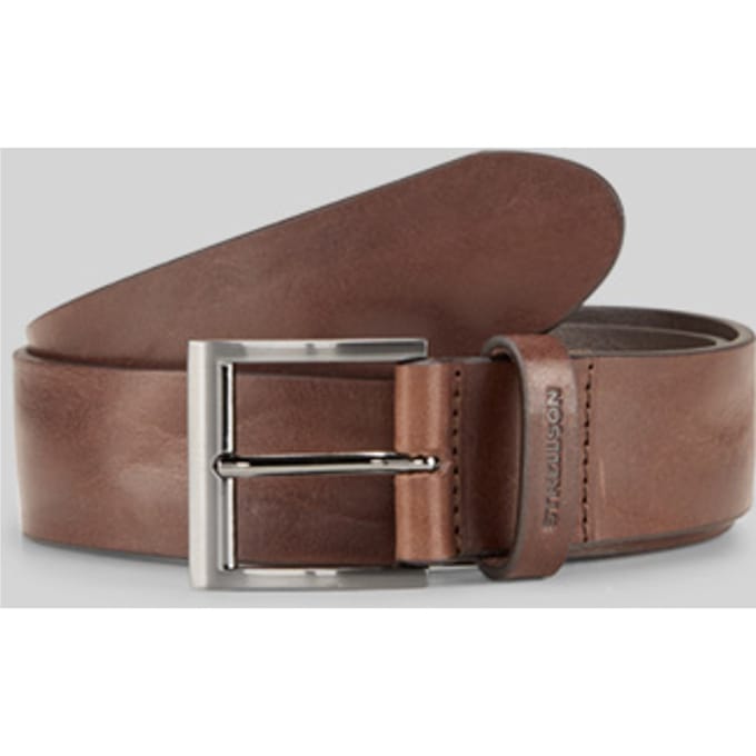 strellson riem Leather Belt 4,0 W85 Dark Brown donkerbruin