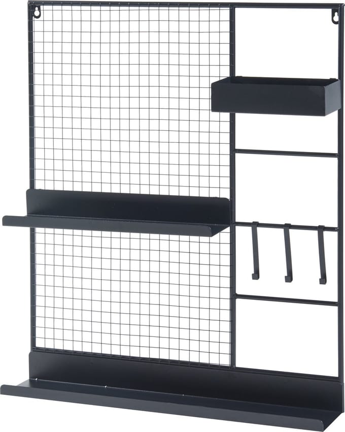 Wandrek Westre metaal 70x60x11 cm zwart