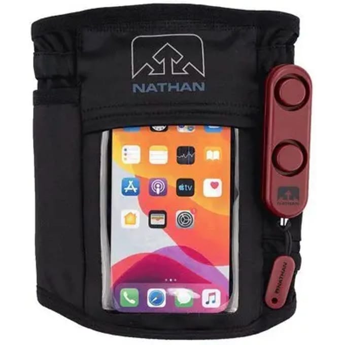 Nathan Ripcord Personal Safety Hardloop Telefoonhouder - Zwart | Maat: S/M