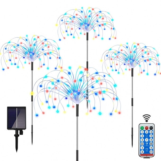 Lueas® Solar Tuinverlichting RGB - met Afstandsbediening - 120 Leds - Dimbaar - met Timer - Sfeerverlichting