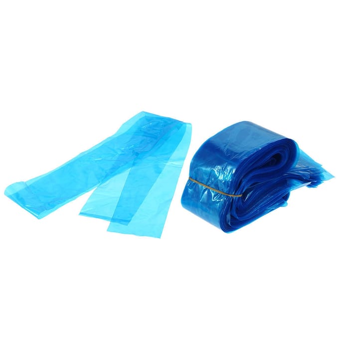 Sacs à manches à cordon à Clip, 100 pièces, housses jetables pour Machine à tatouer, en plastique bleu blue