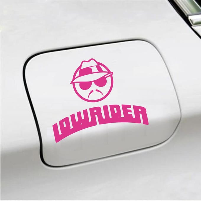 Bumpersticker - Low Rider - 12,5 X 15,6 - Roze