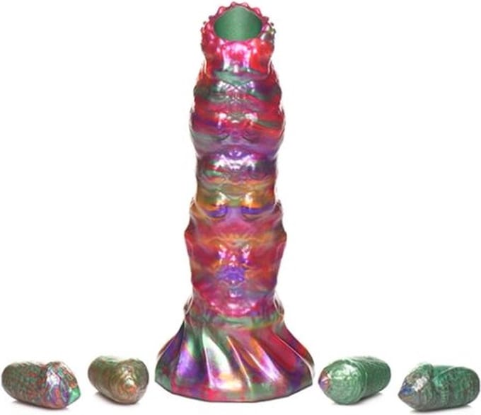 XR Brands AH195 - Larva - Silicone Ovipositor Dildo with Eggs