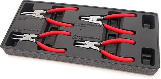 HBM Seegerringtangen Set 150 mm Inlay 4-delig Gevuld