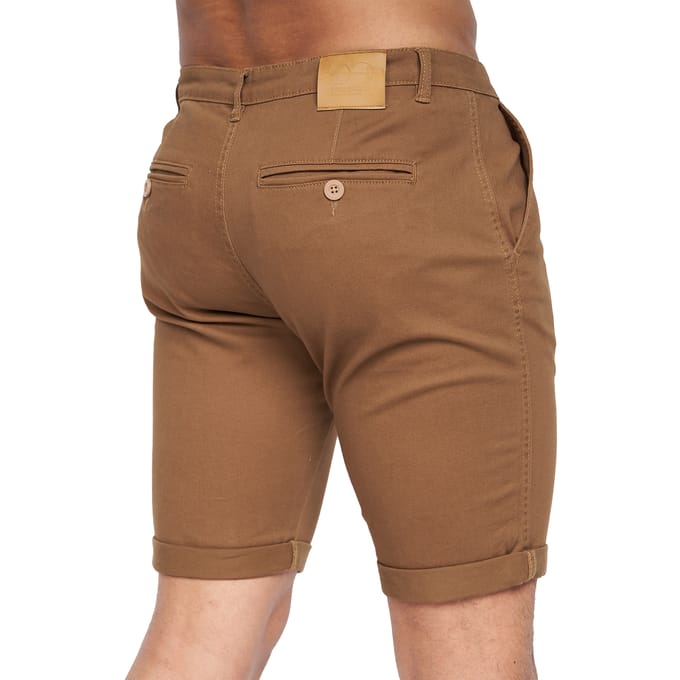 Crosshatch Heren Sinwood Chino Shorts (Kaneel)
