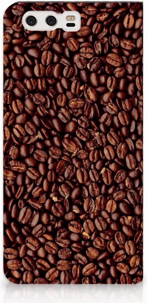 Huawei P10 Plus Flip Style Cover Koffiebonen