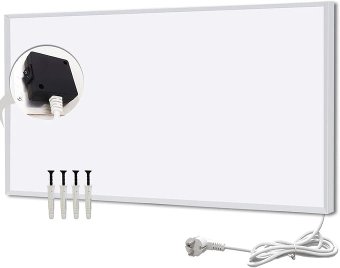 Energiezuinige Verwarming - Wandpaneel - Ruimte Verwarmen - Stille Werking - 60 x 120 cm - Wit