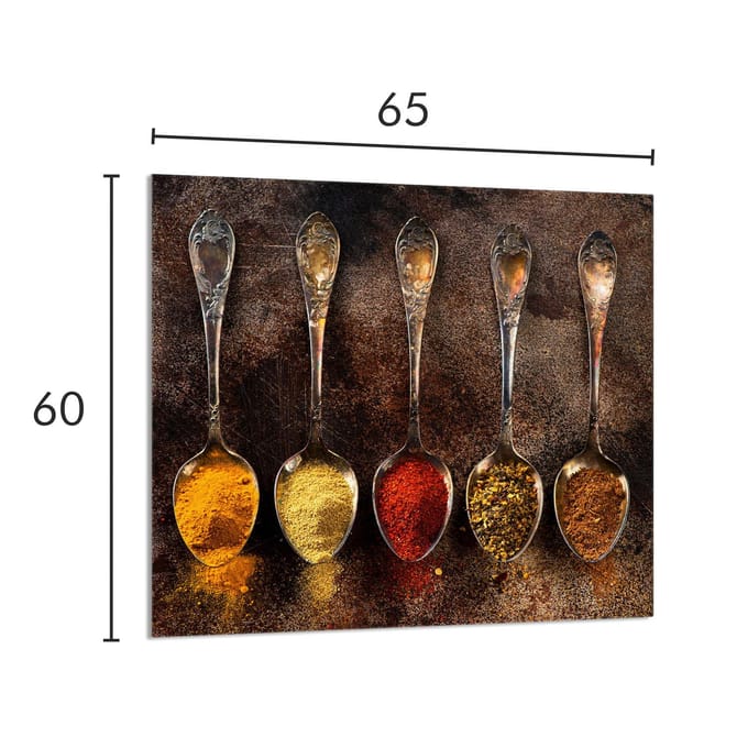 TMK ArtDeko - Snijplank Glas - 65x60 cm - Przyprawy