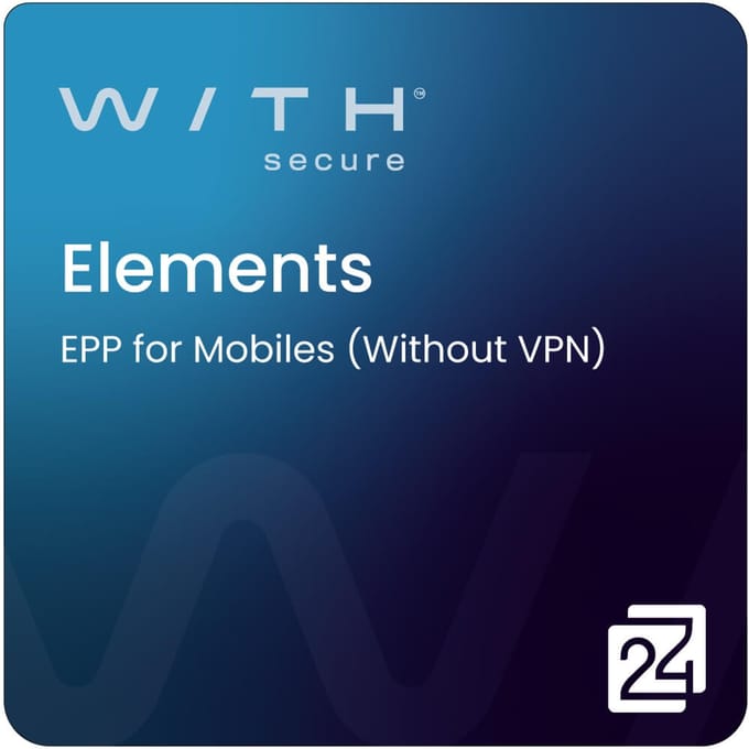 WithSecure Elements EPP for Mobiles (Without VPN) Company Managed 1 Jaar 1 - 24 Gebruiker(s) Nieuwe Aankoop