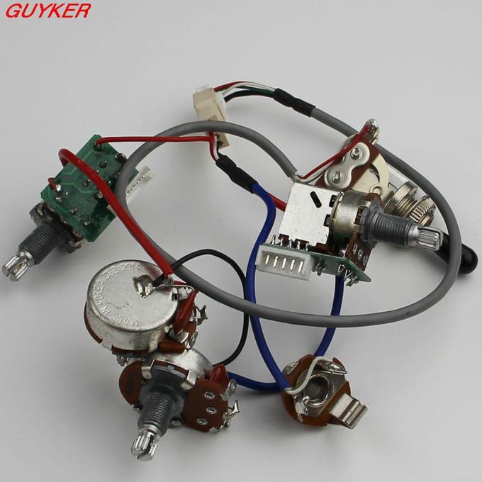 1 Set LP SG Gitaar Bedradingsharnas Push-Pull Schakelaar Potentiometers Geen Lassen gray