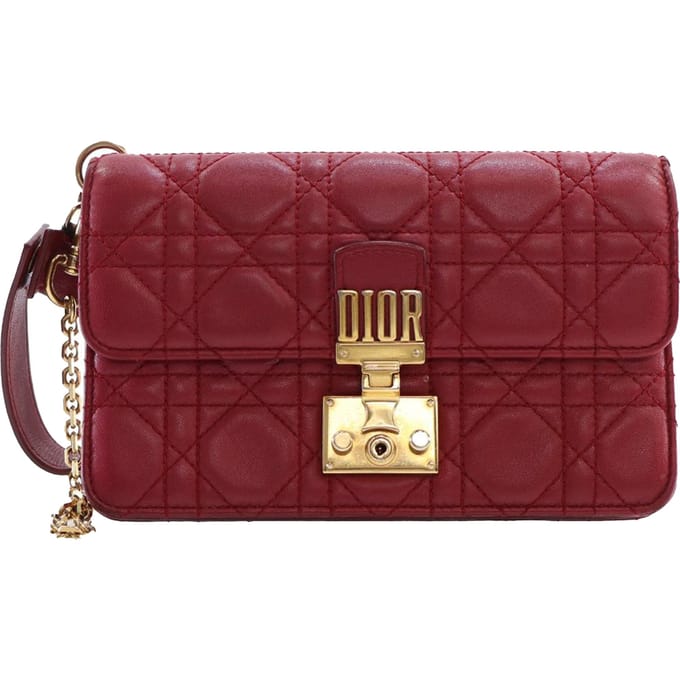 Tweedehands Lamsleer Cannage Dioraddict Pols Clutch