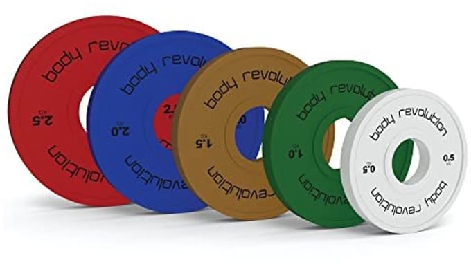 Volledige set fractionele schijven - iwf-code - 15kg - rubbergecoat