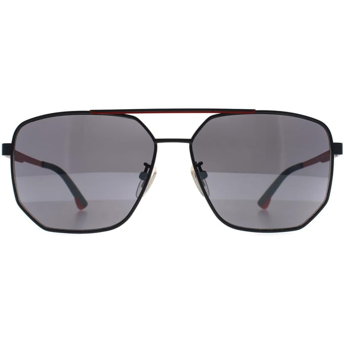Police Aviator Heren Semi Mat Grijs Rook Spiegel SPLB36 Synth 1