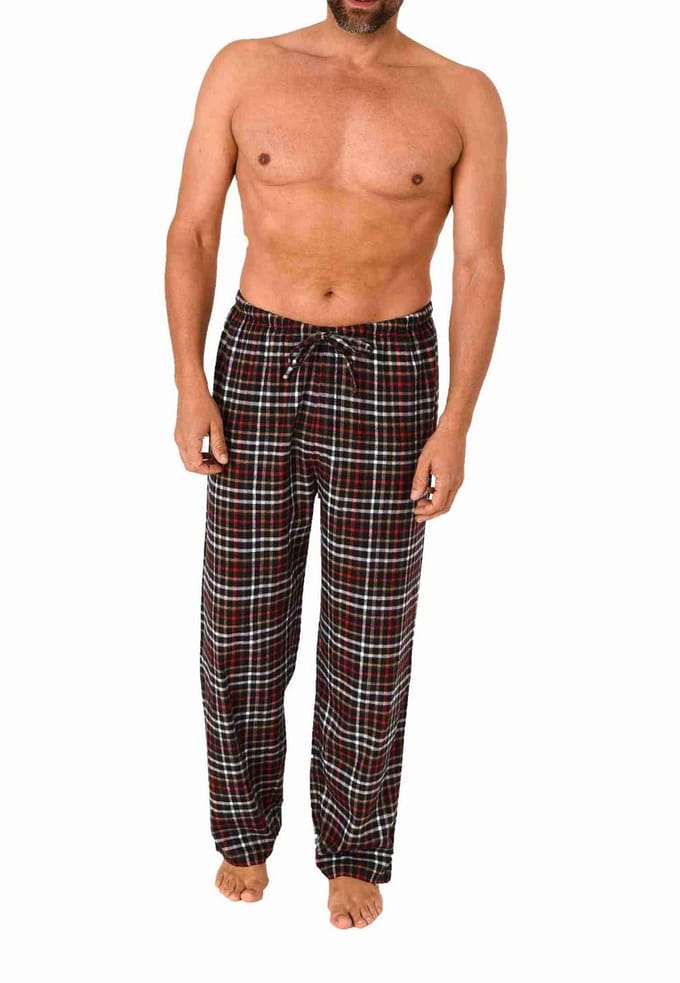Flanellen pyjamabroek voor heren, geruit katoen - ideaal om te relaxen - 222 122 15 872