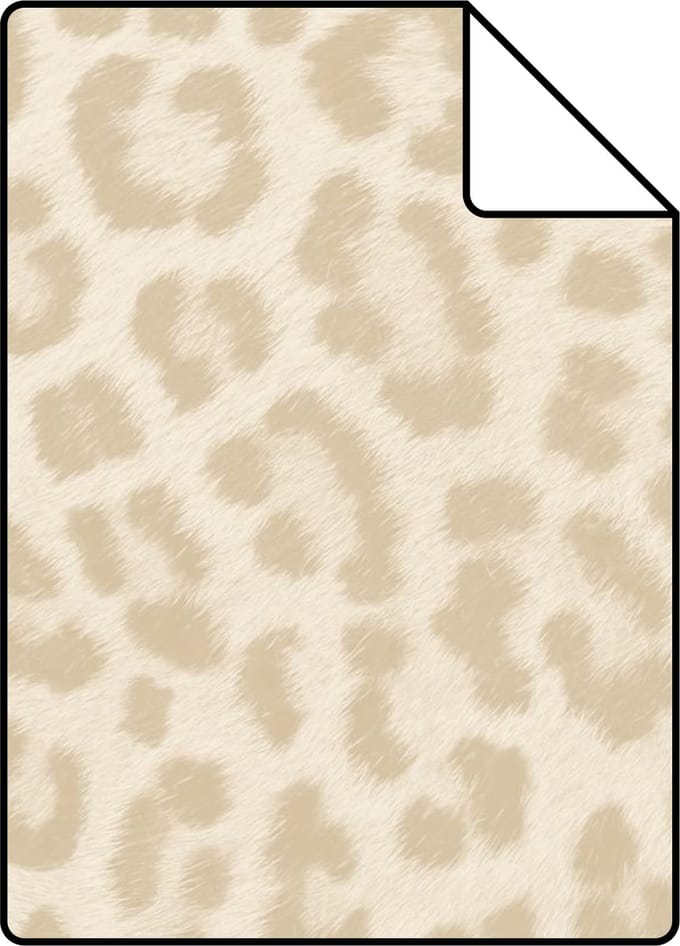 Proefstaal ESTAhome behang panterprint beige - 26.5 x 21 cm - 139965-S
