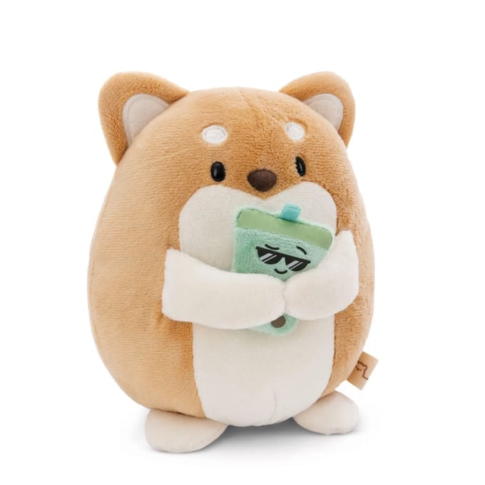 Nici knuffel hond Hiro 16cm bubble tea cadeauverpakking pluche speelgoed.