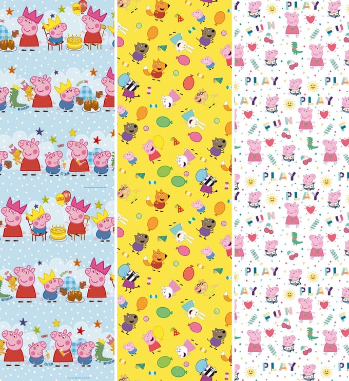 Inpakpapier Peppa Pig - 70 x 200cm - 3 Rollen